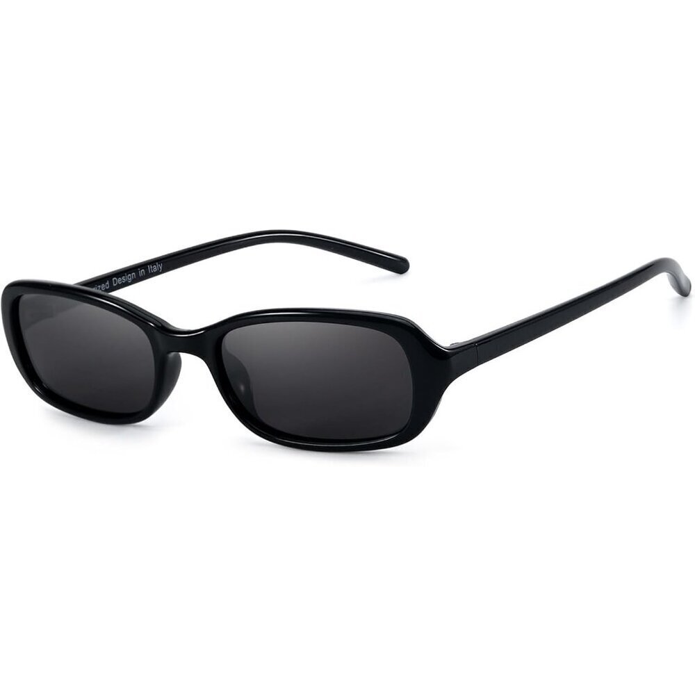 Rectangle Sunglasses Women Vintage 90s Small Thin UV Protection Trendy